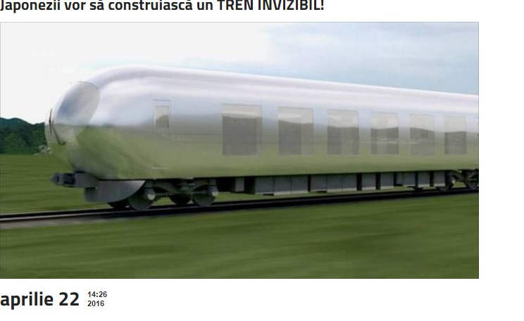 Japonezii vor să construiască un tren invizibil. Foto: mesaj.md