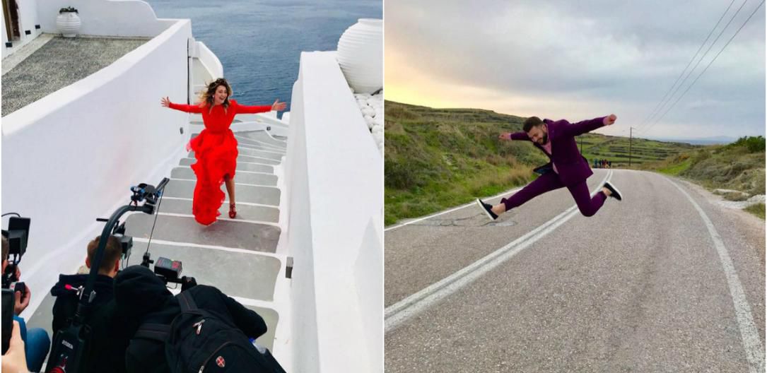Imagini fierbinți pentru Eurovision. DoReDos filmează clipul în Grecia. Foto: Zugo
