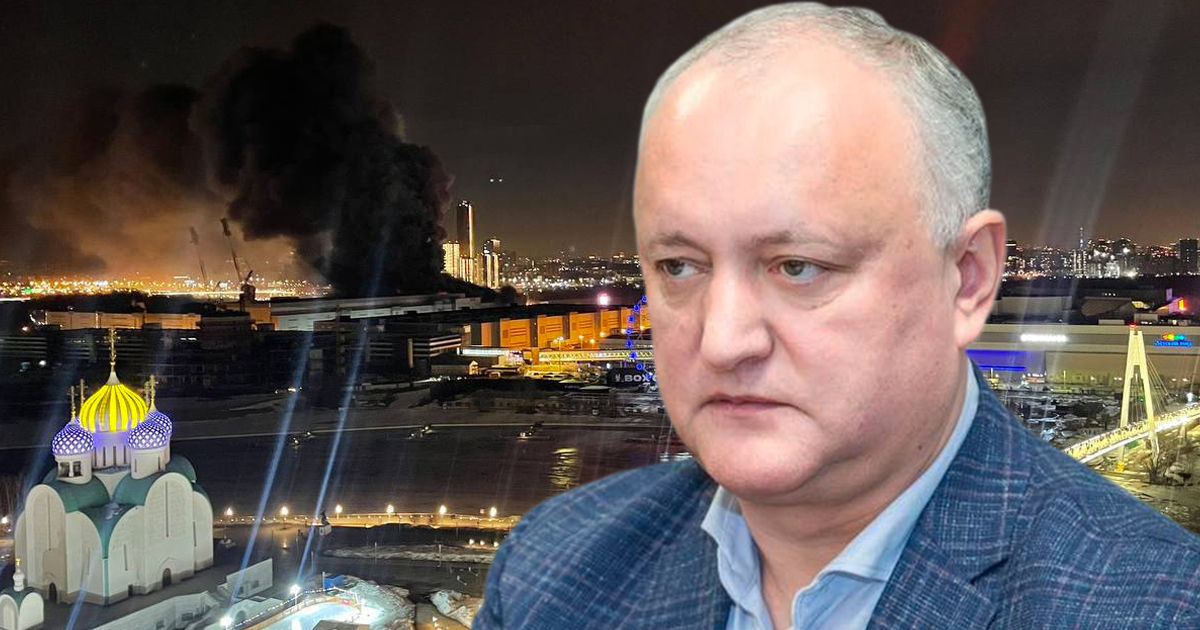 Игорь Додон о нападении на "Крокус Сити Холл": Терроризму нет оправдания. Коллаж: Point.md
