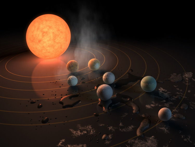 Потенциально обитаемые экзопланеты системы TRAPPIST-1 назвали мирами-океанами.