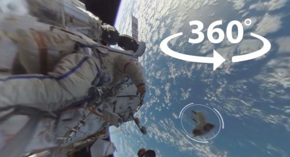 Primul clip la 360° obţinut din afara Staţiei Spaţiale Internaţionale, filmat de cosmonauţi ruşi.