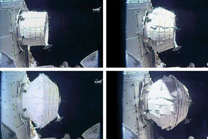 В развернутом состоянии диаметр модуля составляет 3,2 метра, а длина — 3,96 метра. Объем —16 кубических метров. Фото: Twitter / @Space_Station