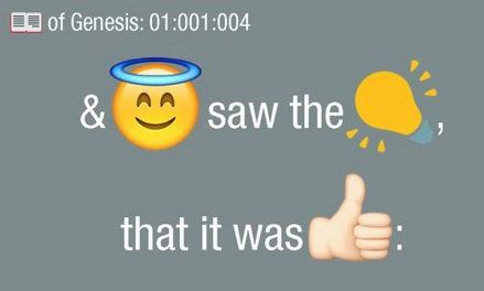 Пользователь Twitter с ником @BibleEmoji представил свою версию Библии.