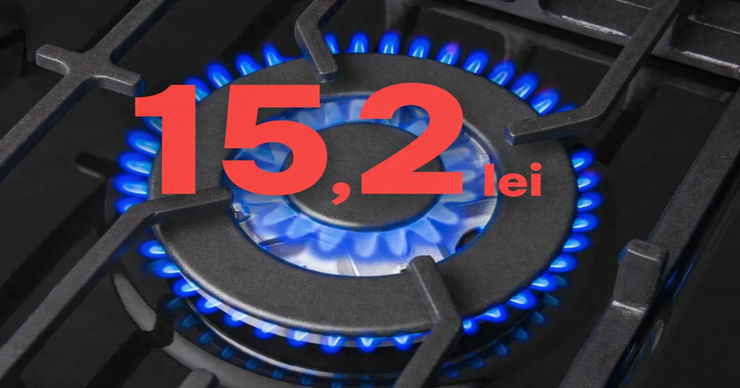 Energocom a propus un tarif la gaz de 15,25 lei per metru cub, cu TVA inclus.