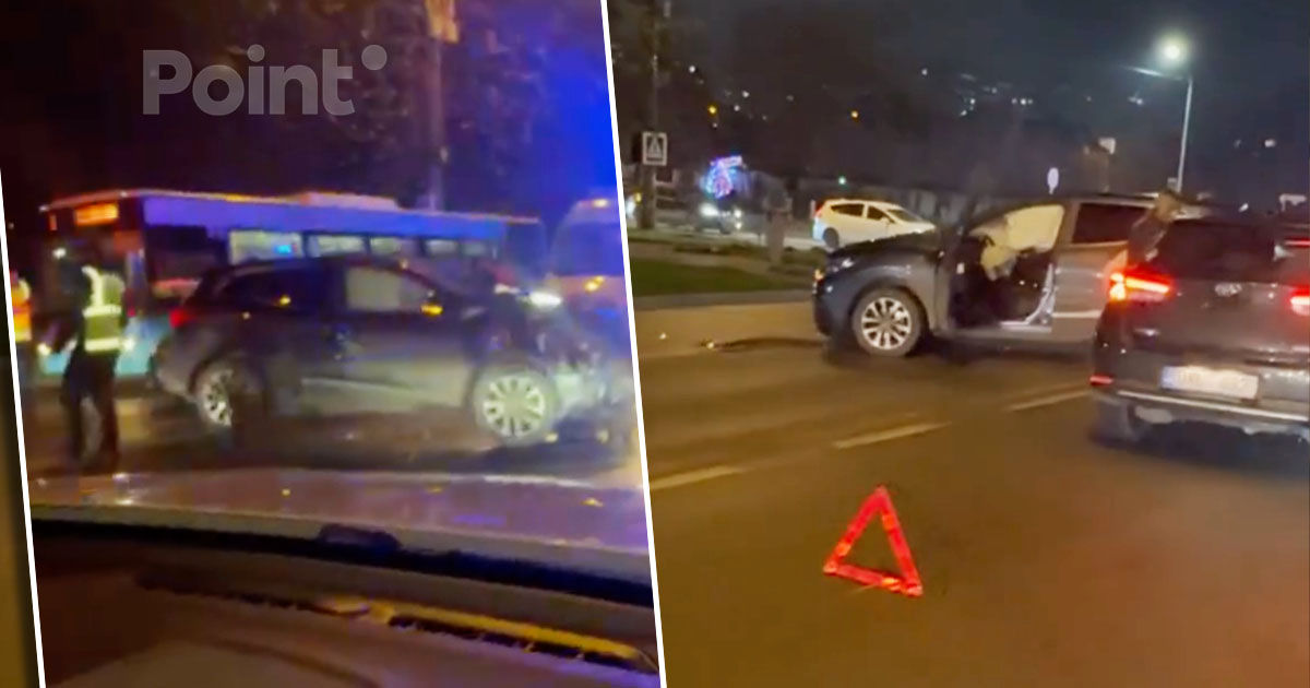 Accident la o intersecție din sectorul Ciocana: Două automobile s-au tamponat.