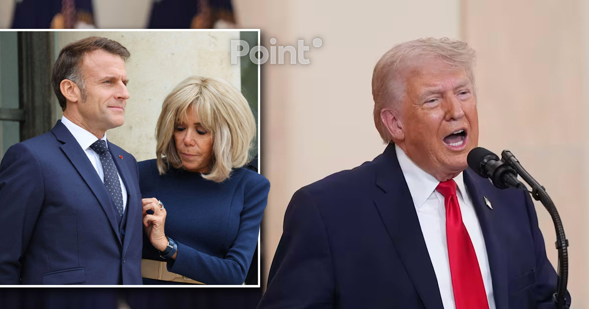 Трамп высмеял Макрона: Он до сих пор приходит в себя после удара в челюсть.