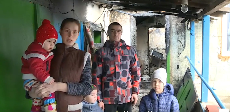 Пожар оставил без дома многодетную семью из Унгенского района.