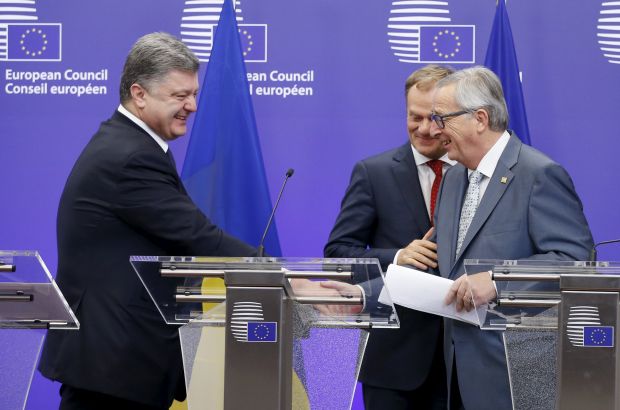 Президент Украины Петр Порошенко на совместной пресс-конференции.