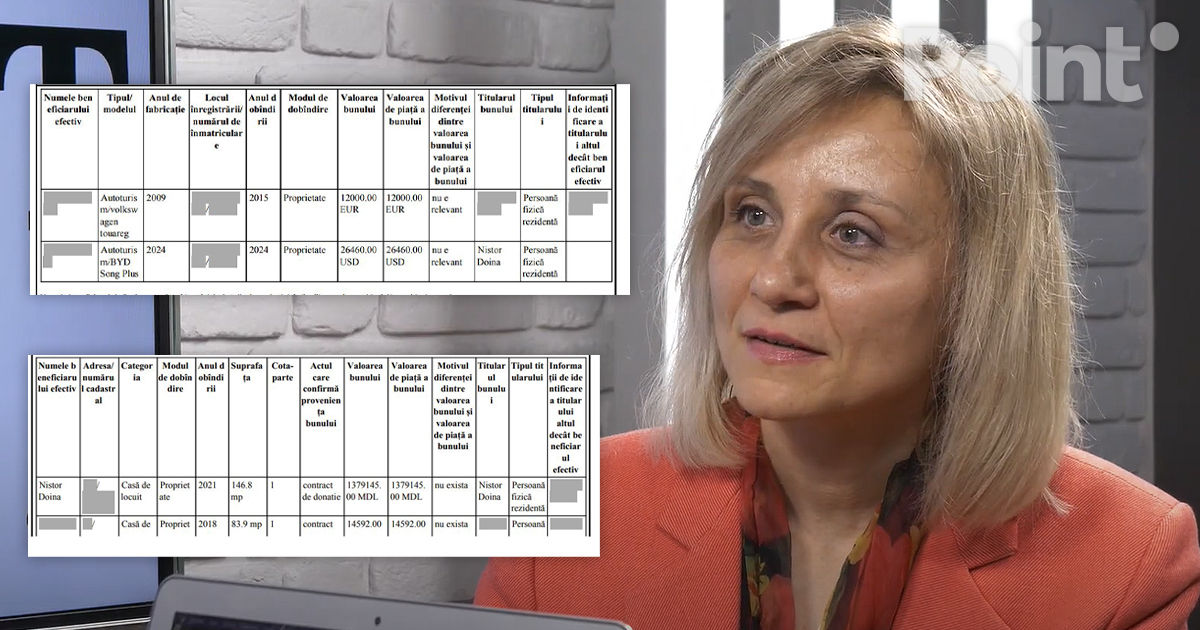 Дойна Нистор представила декларацию: 1,8 млн леев зарплаты, шесть участков и два дома.