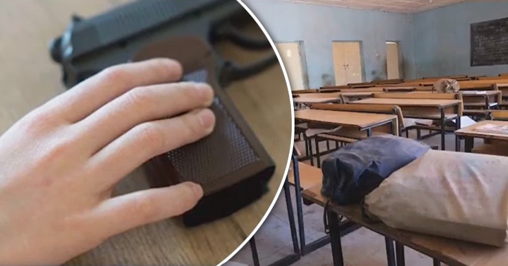 В Румынии 17-летний подросток пришел на уроки с пистолетом. Коллаж: Point.md