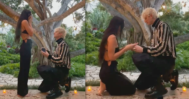 Рэпер Machine Gun Kelly сделал предложение актрисе Меган Фокс. Коллаж: Point.md.