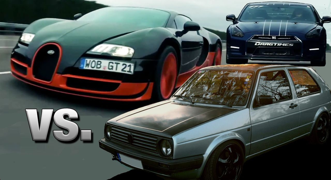 Un Volkswagen Golf Mk2 are potențialul de a face de rușine un Bugatti Veyron într-o cursă în linie dreaptă. 