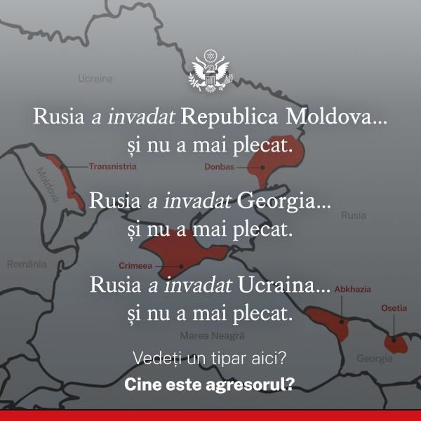 Посольство США в Бухаресте: Россия вторглась в Молдову в 1991 и не ушла.