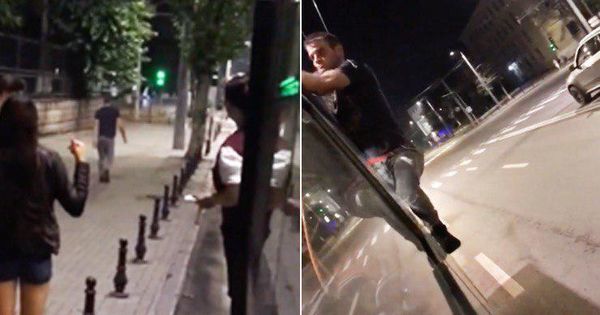 В Кишиневе пассажир вылез через окно троллейбуса.