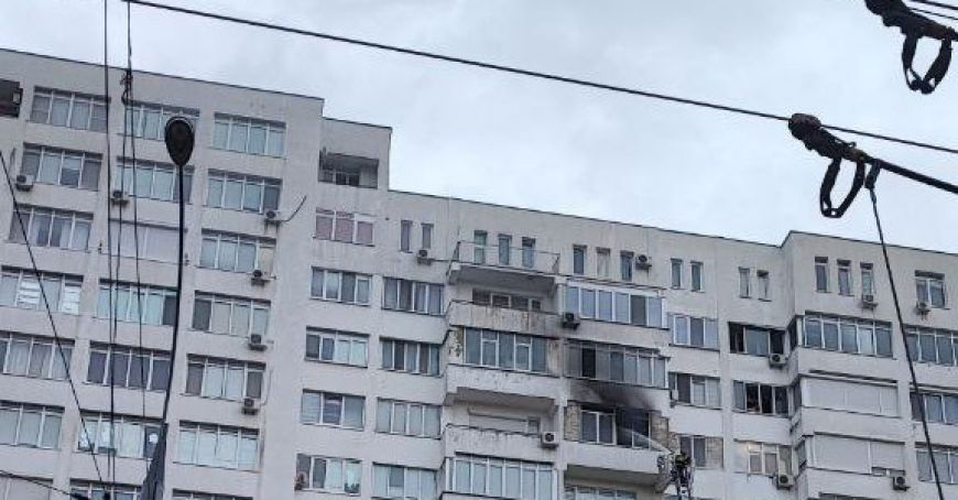 Пожар в квартире на бульваре Траян в столице.