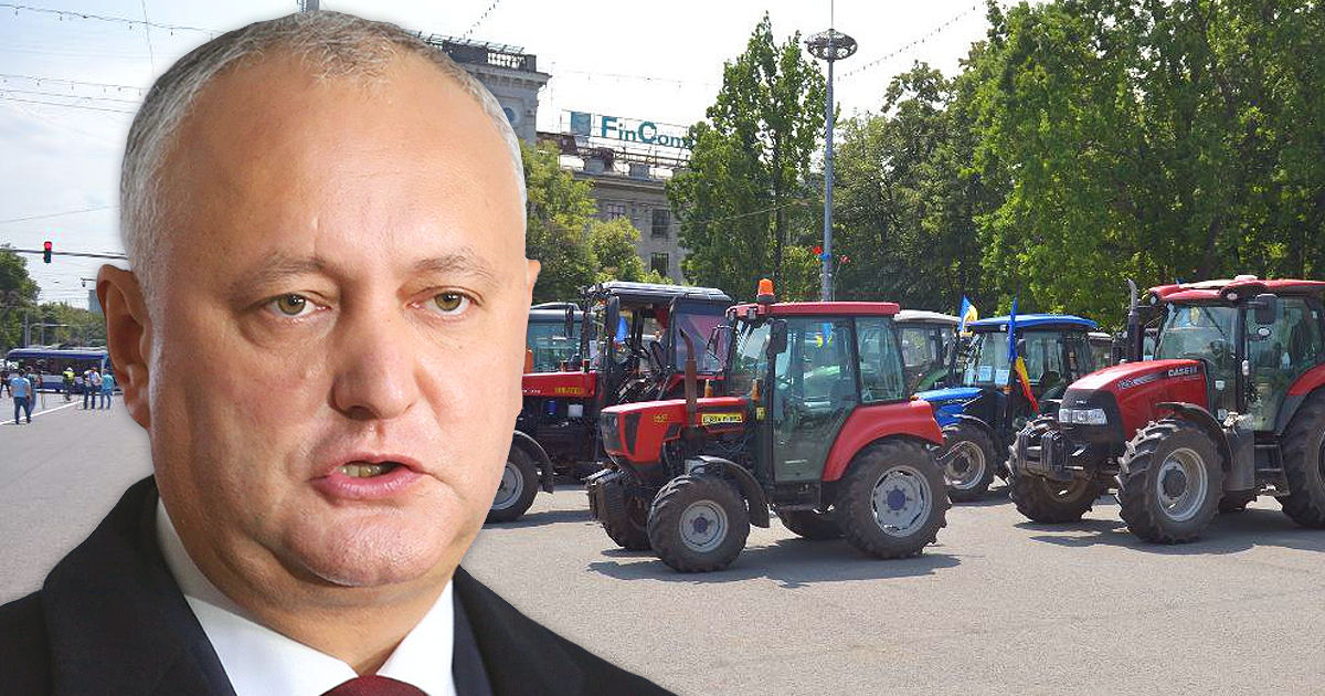 Додон: Фермеры вспахали землю перед правительством и парламентом взамен на обещания. Коллаж: Point.md