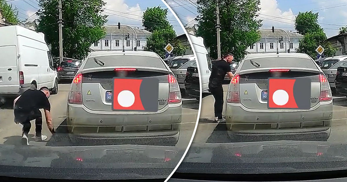 Водителю, выбросившему из машины салфетку, вернули ее обратно. Коллаж: Point.md