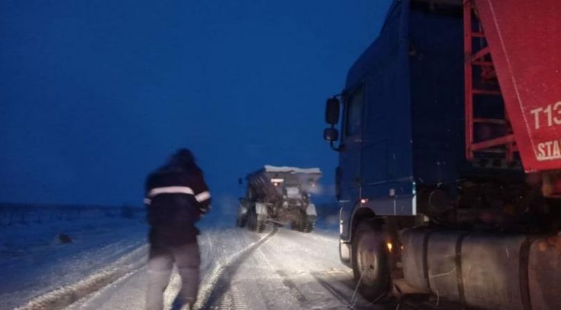 Въезд большегрузных автомобилей в Украину ограничен.