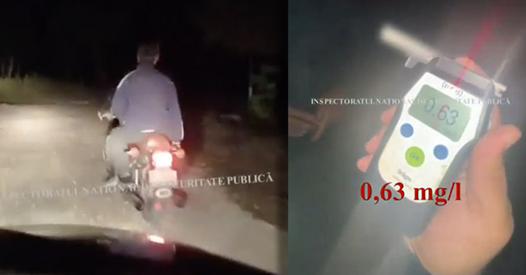 В Кагульском районе двое пьяных на мотоцикле пытались уйти от полицейской погони. Коллаж: Point.md