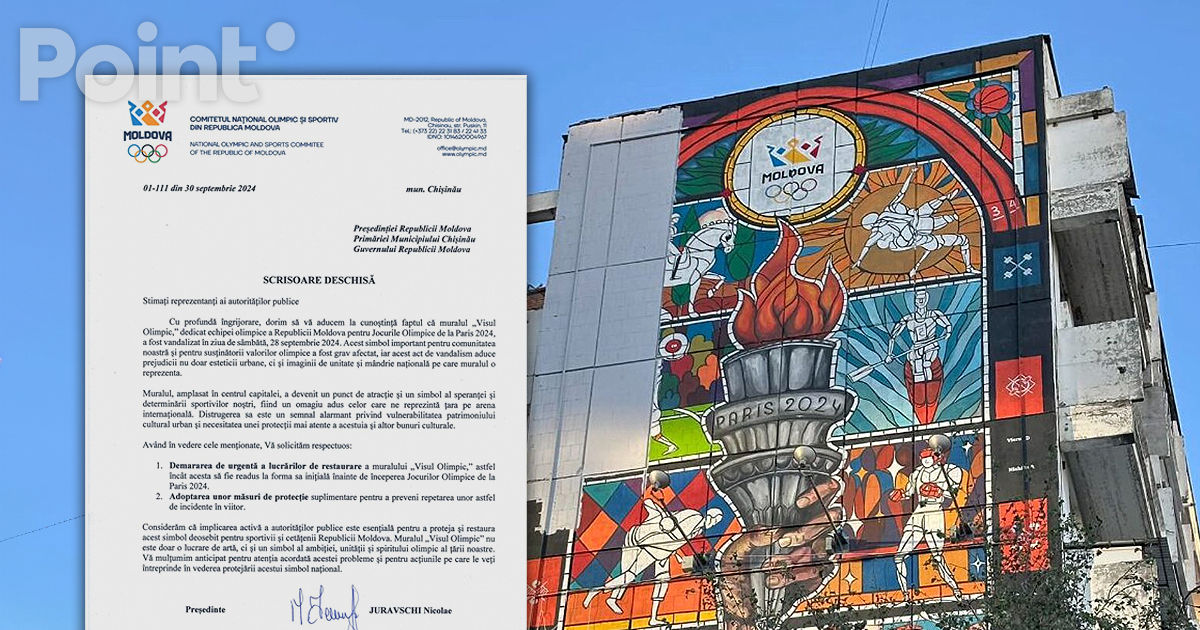 Comitetul Național Olimpic insistă asupra restaurării muralului Visul Olimpic.
