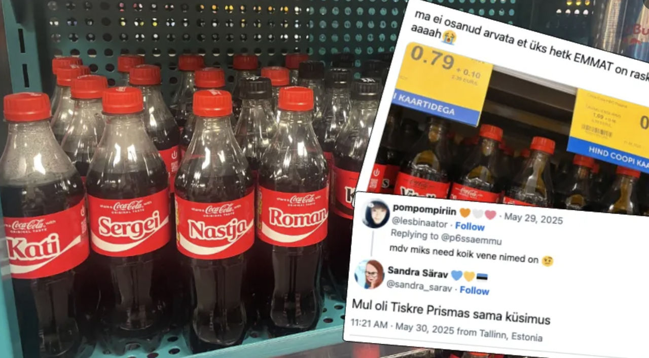 Campania publicitară Coca-Cola din Estonia a stârnit controverse: Pe sticle predomină nume rusești.