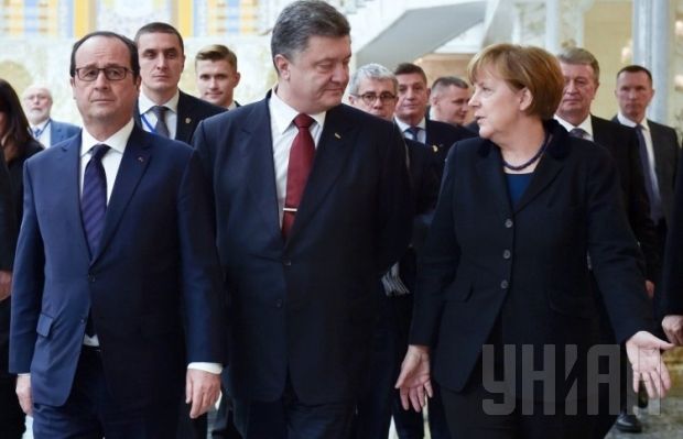 Олланд, Меркель и Порошенко