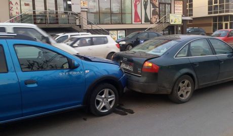 Accident în lanţ la Durleşti. Foto: jurnal.md