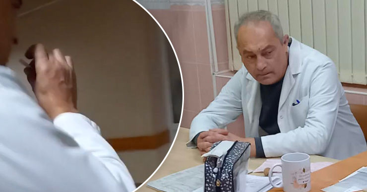 В Дрокии очевидец заснял пьяного врача, который курил в больнице.