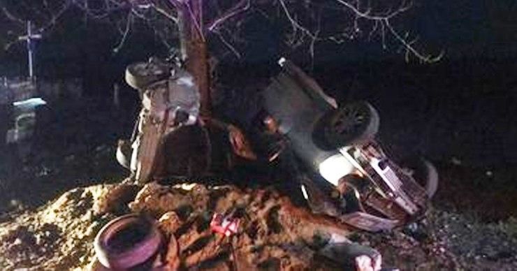 В Унгенах авто разорвало пополам после столкновения с деревом: погиб 1 человек.