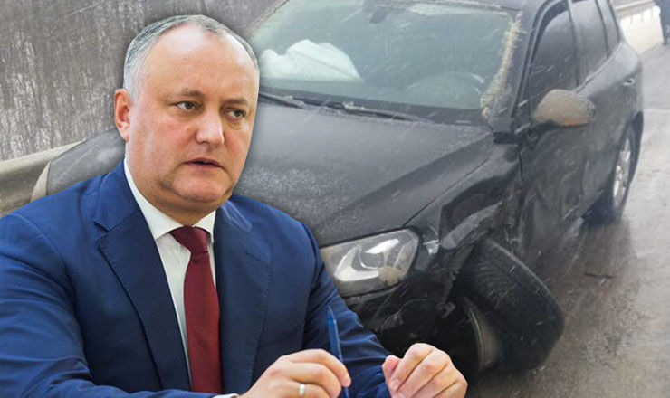 Президент Молдовы Игорь Додон не пострадал в аварии.