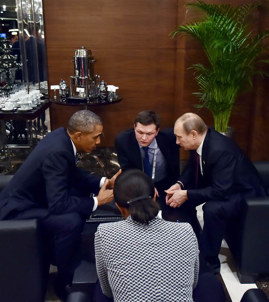 Barack Obama și Vladimir Putin, față în față la G20. Foto: nbcnews.com