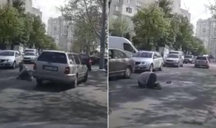 На улице Христо Ботева посреди дороги произошел инцидент.