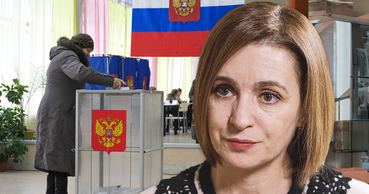 Санду о выборах в России: Это не демократия. Коллаж: Point.md