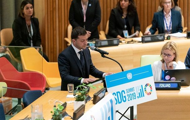 Президент Украины Владимир Зеленский на Саммите ООН.