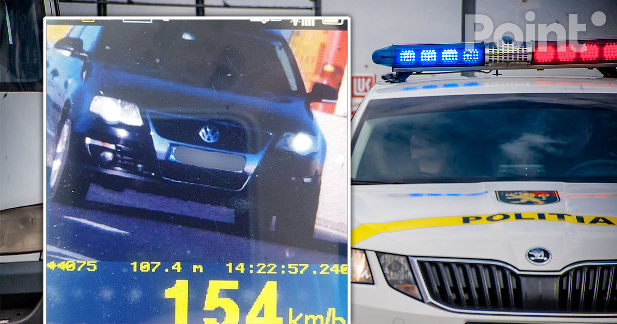 Poliția a oprit un șofer de 18 ani care circula cu viteza de 154 km/h.