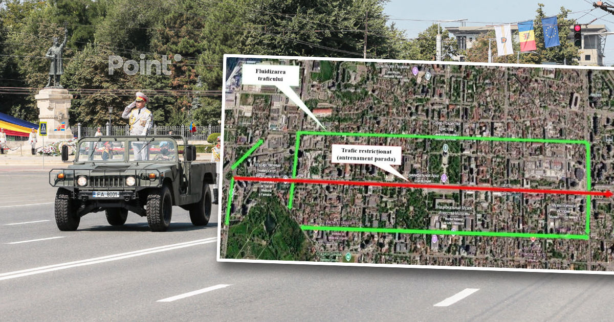 Circulație restricționată în această seară în Capitală din cauza repetiției pentru paradă.