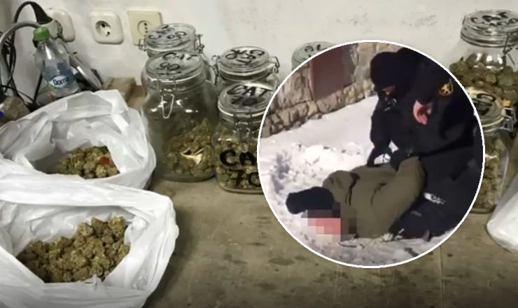 Șapte bărbați, reținuți și droguri de 400.000 de lei, confiscate