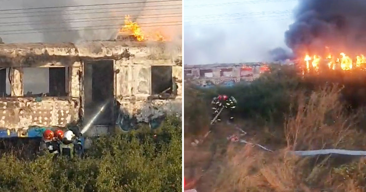 В пассажирском поезде в Румынии произошел пожар.
