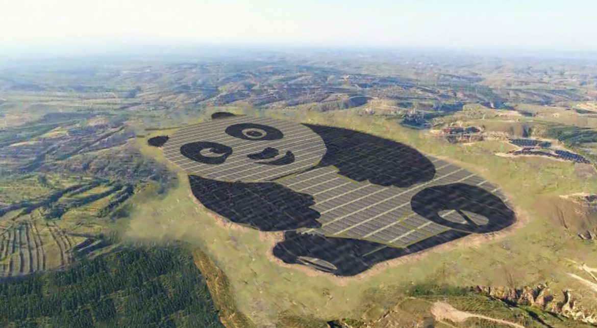 Cea mai creativă centrală solară are forma unui urs panda