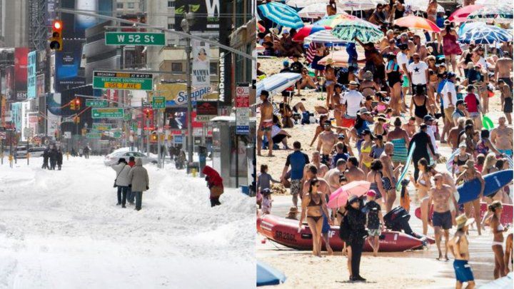Ziua recordurilor pe glob. Diferențe de 100 de grade Celsius între New York și Sydney.