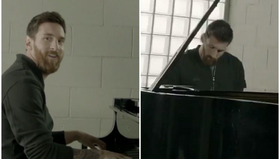 Starul Barcelonei, Lionel Messi a interpretat imnul Ligii Campionilor la pian.