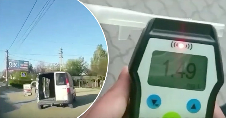 Пьяный в стельку водитель автомобиля переполошил полицейских. 