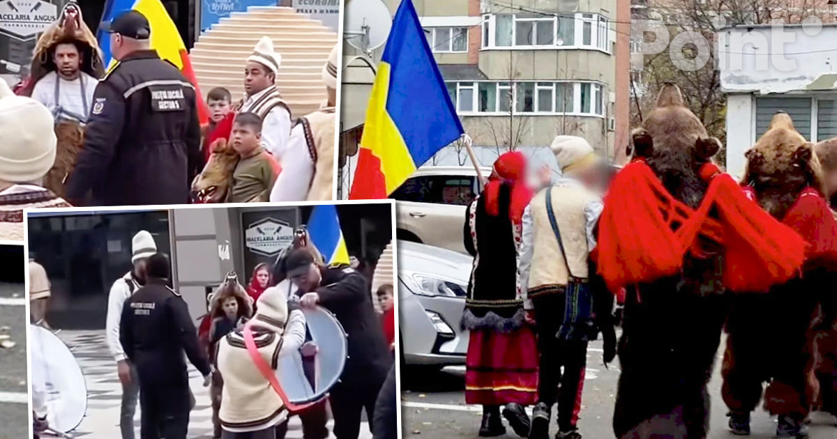 В Бухаресте полиция оштрафовала колядующих и повредила их барабаны.