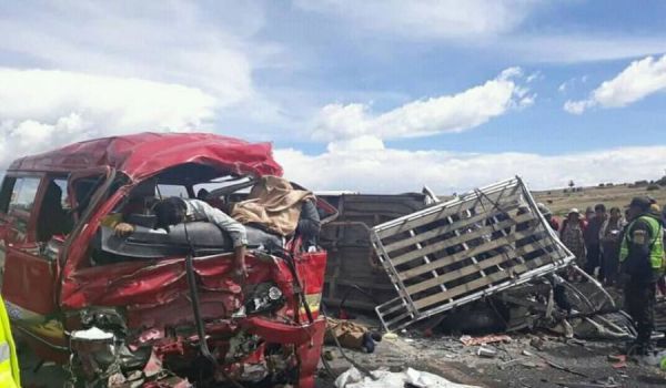 Столкновение автобуса и грузового автомобиля произошло, вероятнее всего, из-за погодных условий.