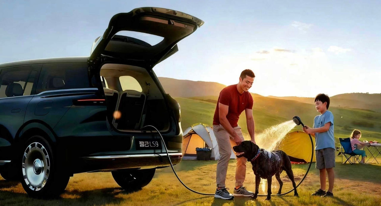 Un crossover electric premium cu duș în portbagaj, prezentat în China.