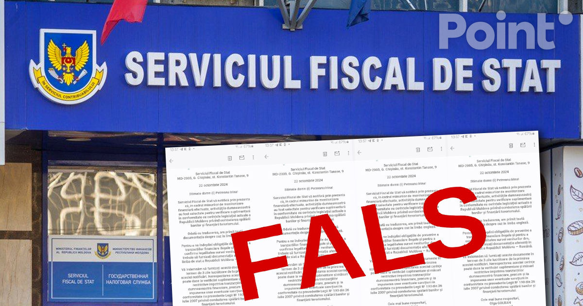 Serviciul Fiscal de Stat îndeamnă contribuabilii la vigilență.