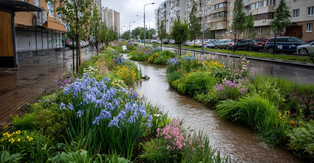 Pe bulevardul Grigore Vieru din Chișinău ar putea fi amenajată o grădină de ploaie.