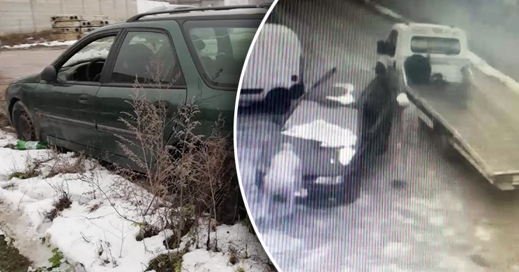 В Кишиневе житель Окницы угнал авто при помощи эвакуатора. Коллаж: Point.md