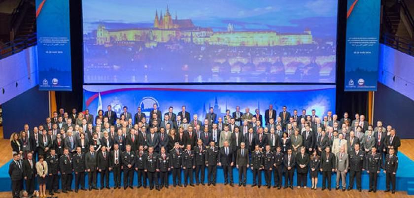 Alexandru Pînzari va avea mai multe  întrevederi bilaterale cu conducătorii agențiilor internaționale și europene de aplicare a legii și omologii din regiune. Foto: igp.gov.md