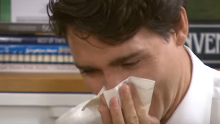 Premierul canadian Justin Trudeau a plâns în direct în timpul unei emisiuni. Foto: captura video